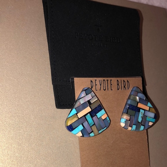 Peyote Bird Sterling Silver Earrings - Picture 2 of 7